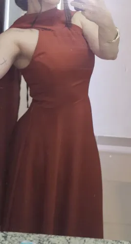 Vestido Longo Terracota - tamanho M