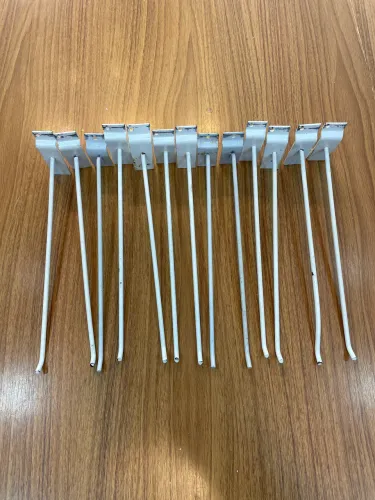 kit com 13 ganchos 25cm para painel canaletado