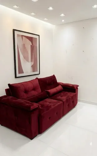 Sofá Retrátil Cor Vermelho. Decore Sua Sala Deixe mais aconchegante 