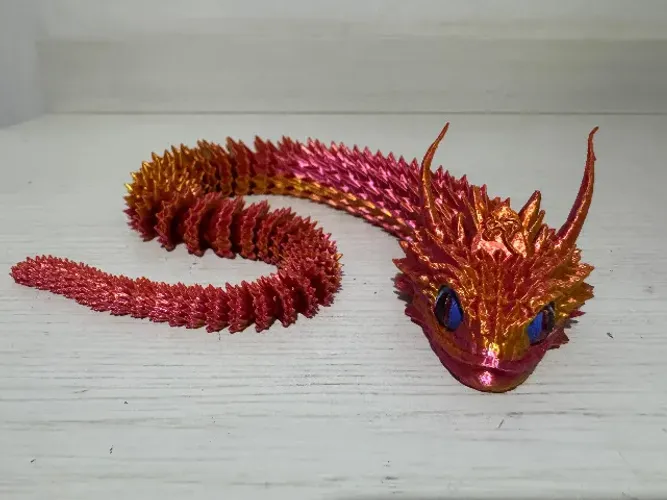 Serpente 45cm Articulada 3D Cobra Sensorial Brinquedo Stress
