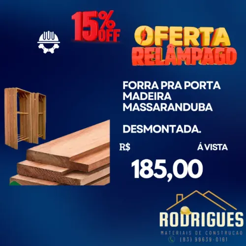 FORRA DE MADEIRA MASSARANDUBA DESMONTADA