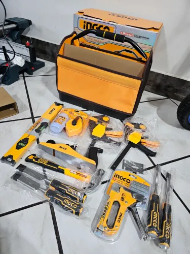 Kit de ferramentas  ingco marceneiro  formao plaina regua  Grampeador 