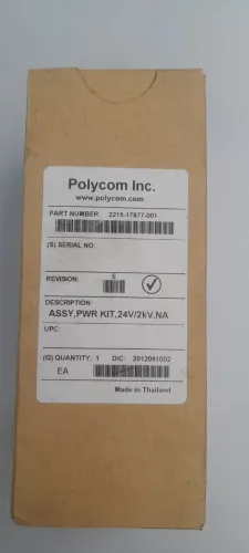 Fonte Alimentação Polycom para Telefone IP 2215-17877-001