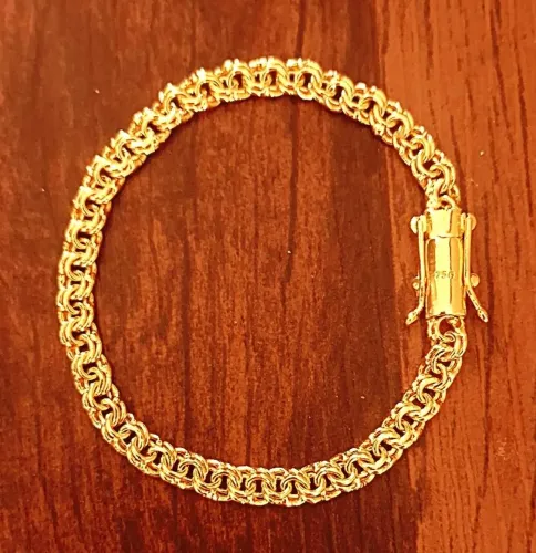 Lindíssima pulseira banhada a ouro 18k nova