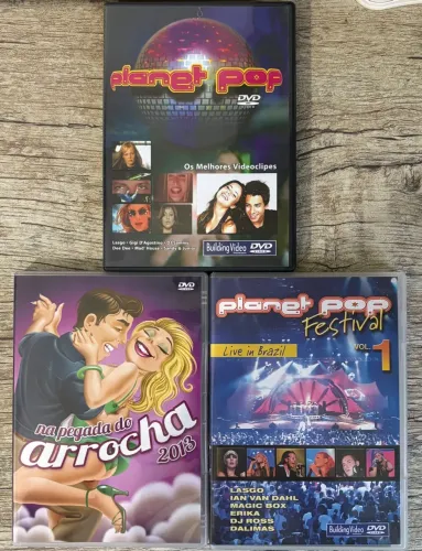 Kit 3 dvds Planet Pop e Na Pegada do Arrocha 2013