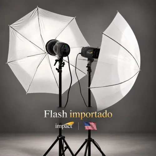 Kit Flash de Estúdio Impact VSD Importado - Completo com Tripés e Sombrinhas