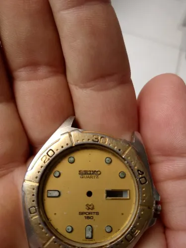 Mostrador de relógio mergulhado Seiko. Não tem a máquina.