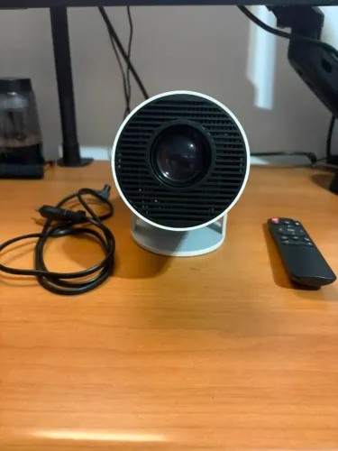Hy300 Mini Projetor Salange Branco Android 11 Wi-fi