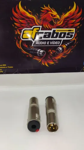 Adaptador XLR macho para P10 fêmea