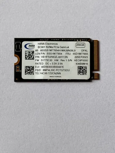 Ssd 256gb M.2 2242 Nvme Pcie 4.0 Gen4 X4 Lenovo Oem