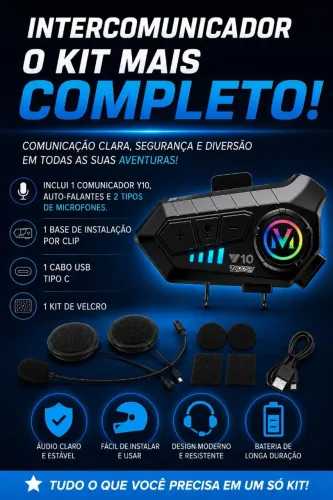 Fone bluetooth para capacete intercomunicador