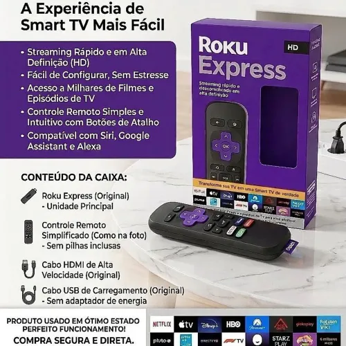 TRANSFORME SUA TV COM O ROKU EXPRESS