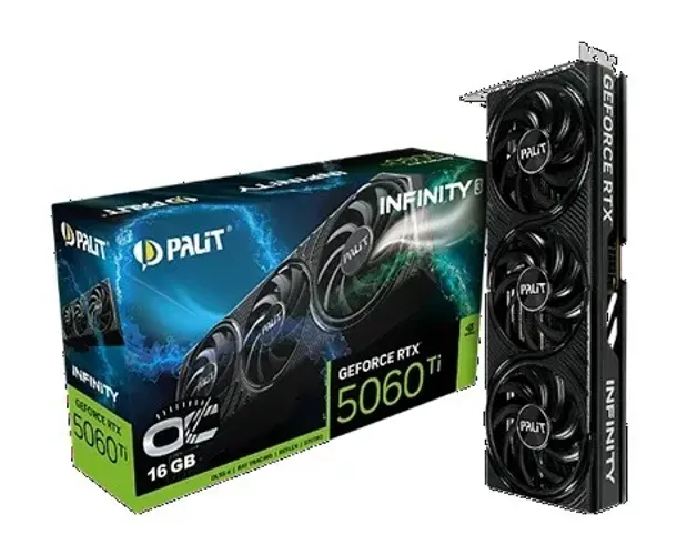 Placa de Video RTX 5060TI 16GB Palit Infity 3 "Nova/Loja" (aceitamos troca, descrição)