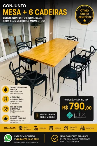 Conjunto mesa + cadeiras