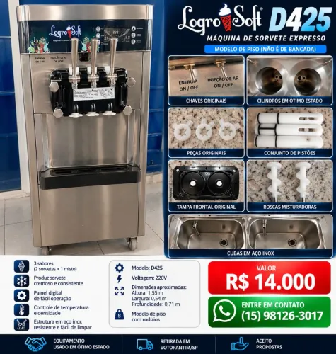 Máquina de Sorvete - Logrosoft D425