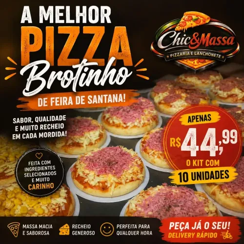 Pizza Brotinho Tamanho 14 centímetros 