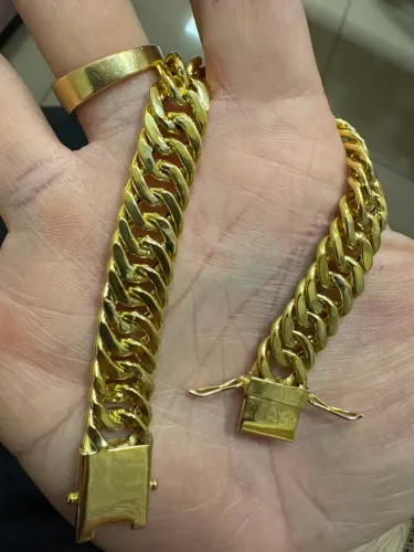 Pulseiras Groumet de ouro 18k procedência garantia eterna