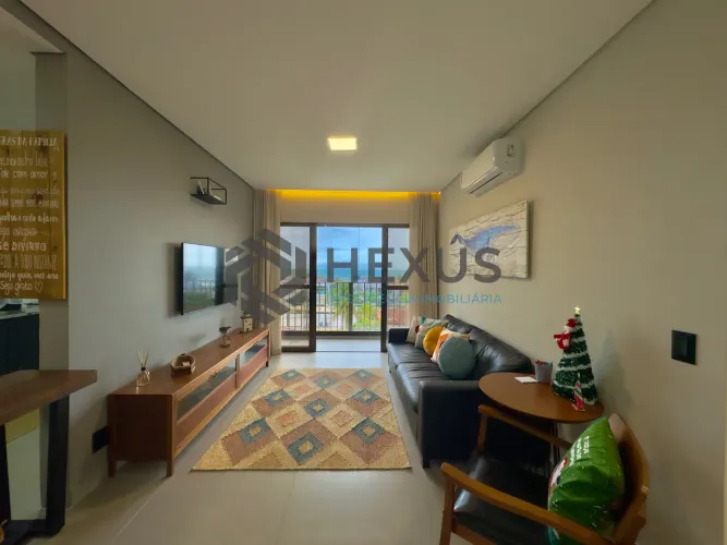 Apartamento com varanda vista mar e lazer na Praia do Tombo, Guaruja