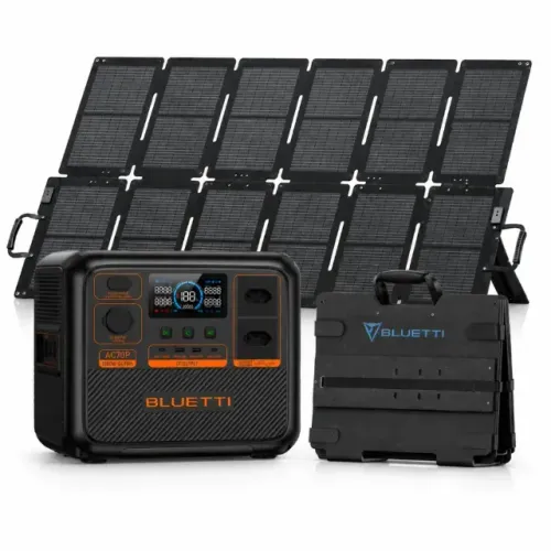 KIT ESTAÇÃO DE ENERGIA GERADOR SOLAR BLUETTI AC70P 127V 1000W 864Wh + PAINEL SOLAR PORTÁTI