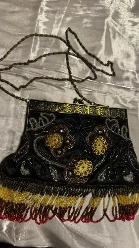bolsa de festa vintage bordada a mao