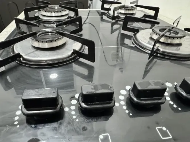 Cooktop Chamalux 4 Bocas Vidro Preto - Gás