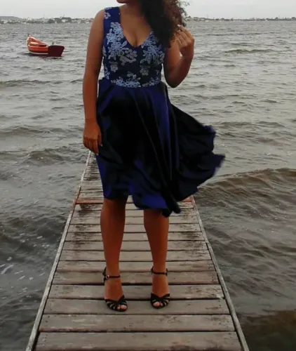 Vestido midi festa