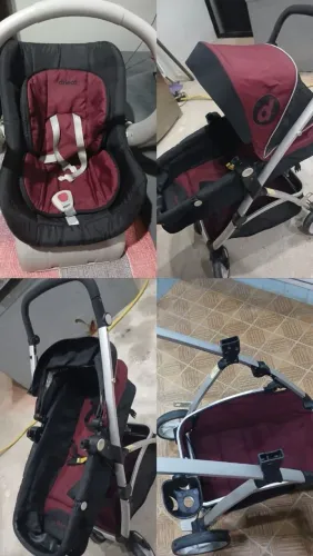 Carrinho 3 em 1 Galzeranno Dzieco + bebe conforto + adaptador para carro ( Aceito Oferta)