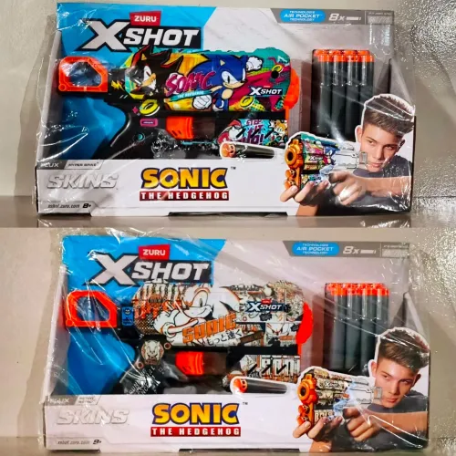 Lançador Nerf X-Shot Skins Flux Sonic Hyper Spike Candide Novo Lacrado