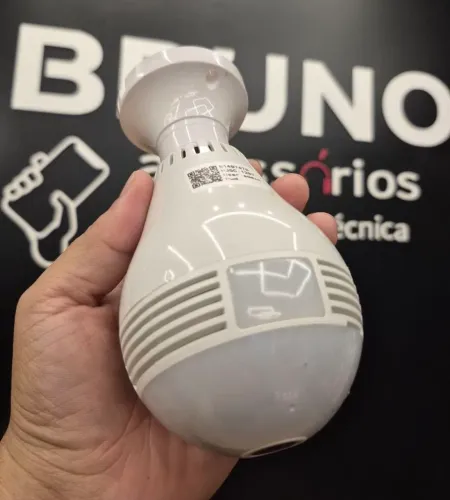 Câmera lâmpada aplicativo celular