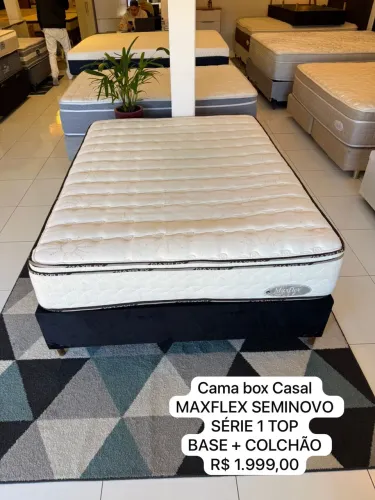 Cama Box CASAL MAXFLEX SEMINOVA TOP - ENTREGAMOS