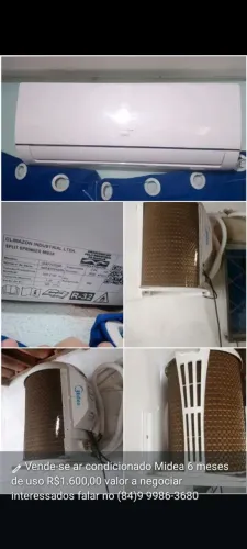 Vende-se ar condicionado Midea de 9mil btus com 6meses de uso