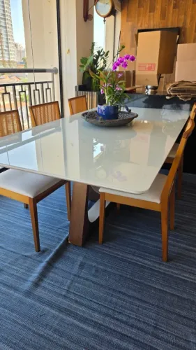Mesa de jantar retangular
