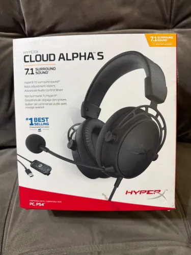 HyperX Cloud Alpha S 7.1 Completo na Caixa + Almofadas Extras