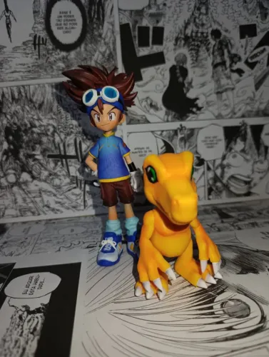 OPORTUNIDADE | Action Figures Tai Yagami e Agumon (Digimon)