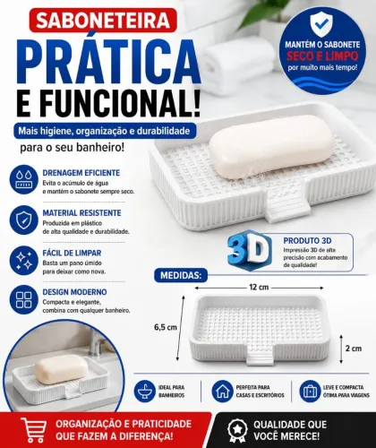 Saboneteira Premium 3D