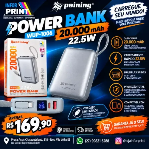 POWER BANK PEINING 20.000 mAh WUP-1006