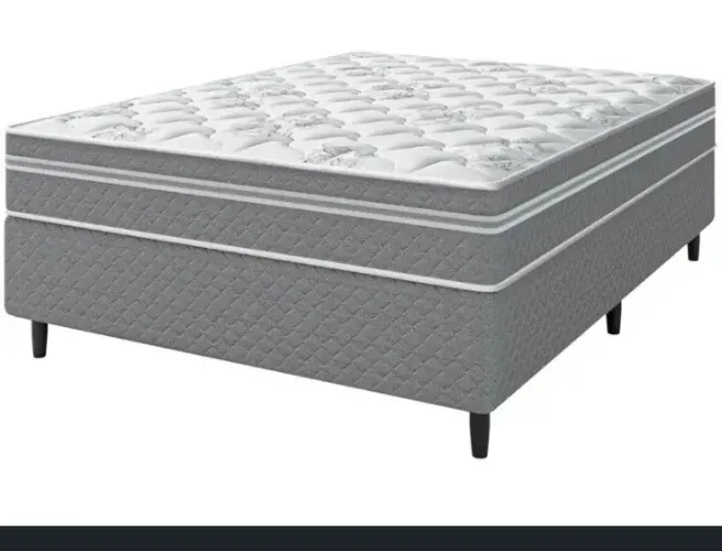 Cama box e colchão, casal umaflex 5 meses