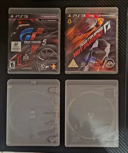 Kit lote jogos ps3 need for speed hot persuit e gran turismo 5