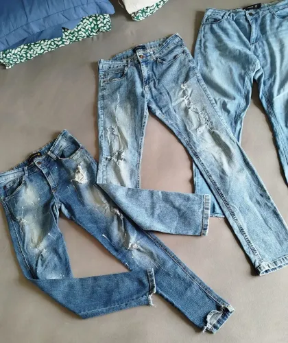 Combo 3 calças jeans masculinas n.40