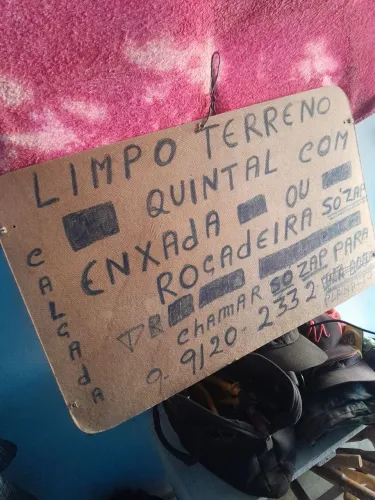 Limpeza de terreno ou quintal. Etc.limo