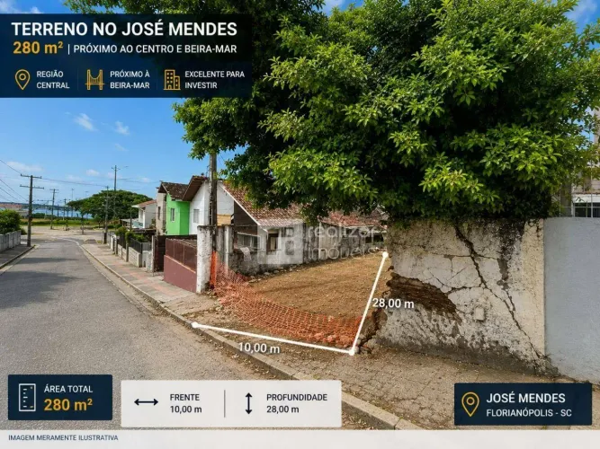 Terreno à venda, 280 m² por R$ 650.000,00 - José Mendes - Florianópolis/SC