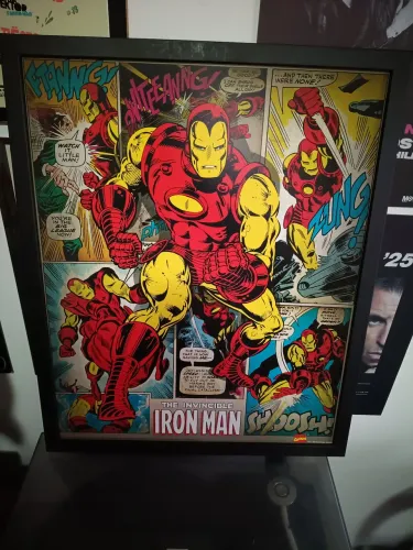 Lote 2 quadros Gamer Homem Aranha e Iron Man