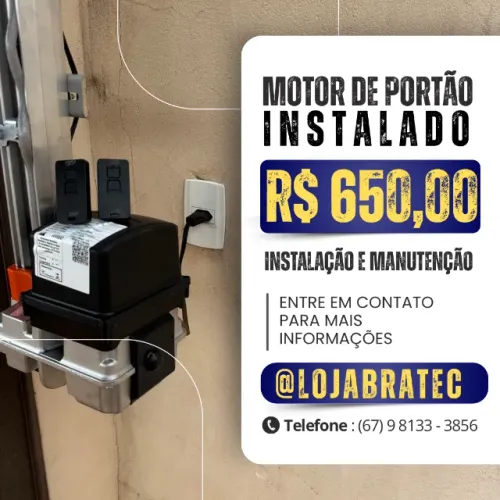 Motor de portão eletrônico de 8 segundos (já instalado)