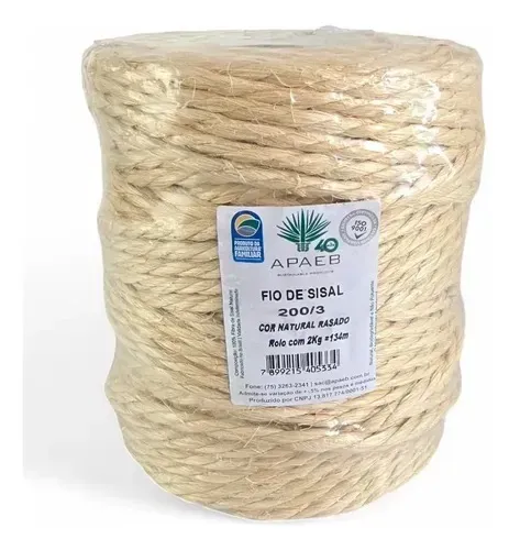 CORDA DE SISAL 6MM ROLO 134 METROS IMPERDIVEL - RECREIO, RIO DE JANEIRO