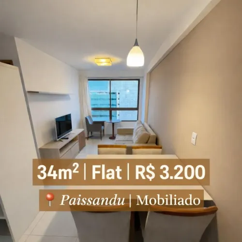 Mobiliado | Flat | Paissandu | R$ 3.200
