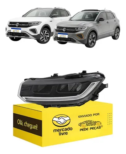 Farol Vw T-cross 2025 2026 Full Led C/reator Novo Le Esquerdo/motorista