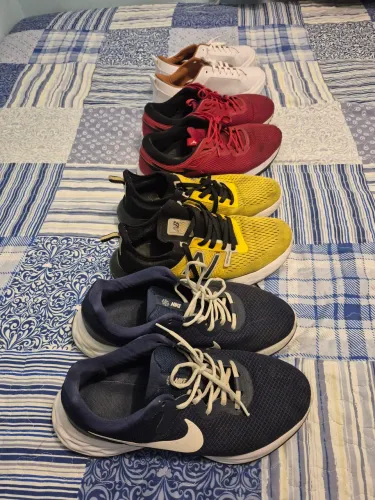 Vários tênis de várias marcas ,nike,new balance olímpicos, bobjoy