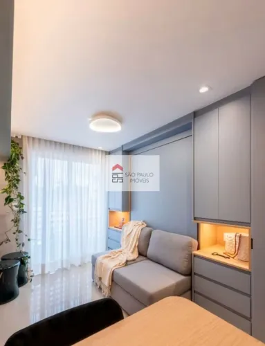 Studio decorado e todo mobiliado