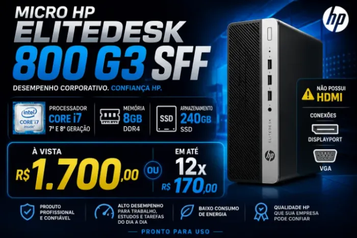 Computador HP Elitedesk 800 G3 SFF
