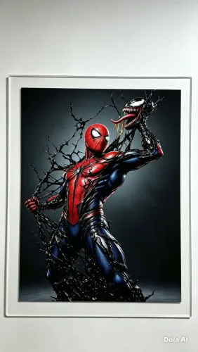 Quadro decorativo da Marvel de vidro 